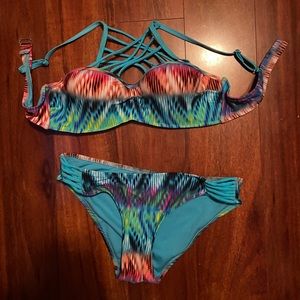 Multi color bathing suit